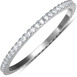 ZOOROO 2-Pack 14K Gold Plated Stacking Rings for Oura Gen 4/Oura Gen 3, Cubic Zirconia Simulated Diamond Oura Ring Stack for Women