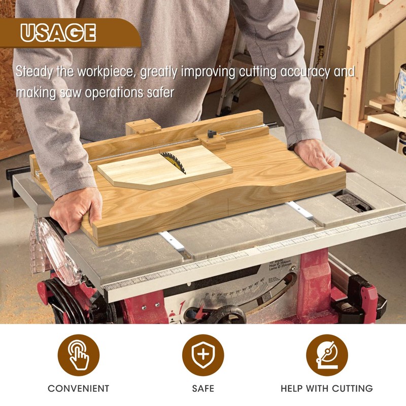 DIY Crosscut Table Saw Sled Kit with a Specific Guide