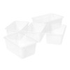 HomeStock Mountain Majesty Cubby Bin w/o Lid, Clear, 5-Pack