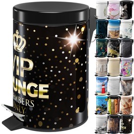 Sanilo Cosmetic Bin 3 L with Soft-Close Mechanism, Many Bathroom Bins to Choose From, Waste Bin with Inner Container for Any Bathroom (VIP Lounge)