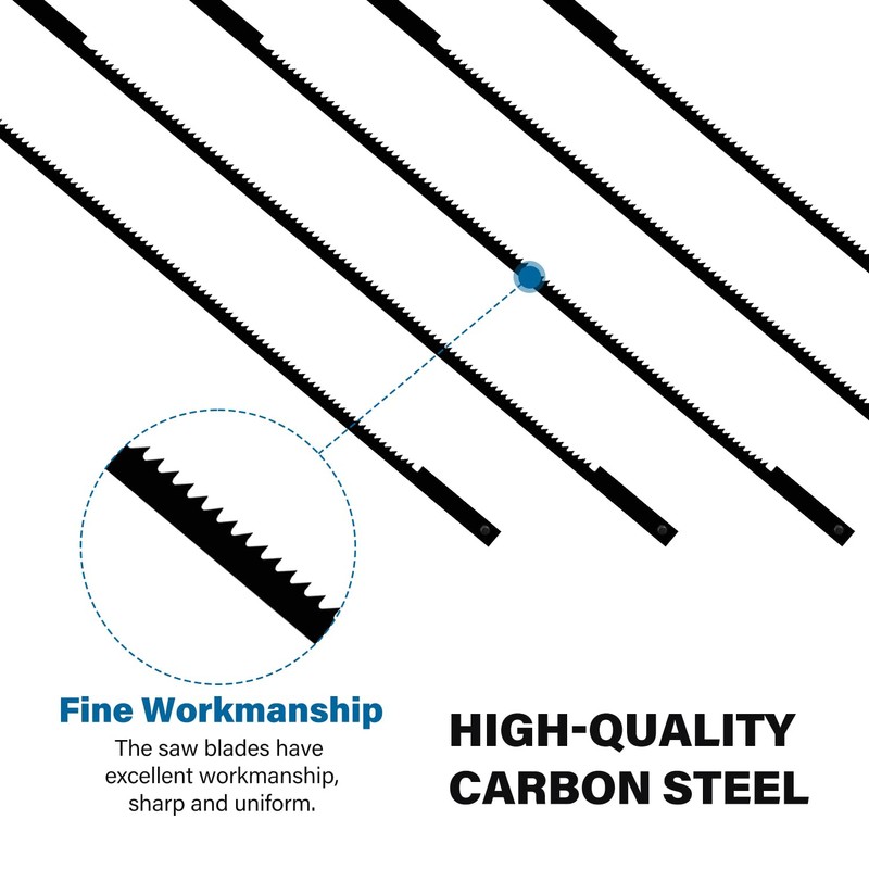 VooGenzek Scroll Saw Blade Set, 24 Pins, Fixed Blade for