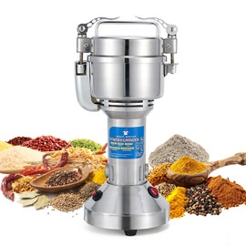 MAGIC MASTER 150g Grain Mill Grinder Electric,High Speed 800W Commercial Spice Grinder,Safety Stainless Steel Dry Grinder Machine For Flour Wheat Nut Corn Rice Pepper Herbs Coffee Beans,Upright,110V