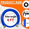 Cenipar 6FT Rubber Washing Machine Hoses Burst Proof 2 Pack