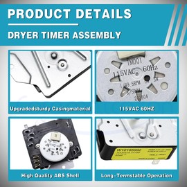 W10185992 Cosamatcozon Upgraded Dryer Timer Assembly - Compatible with Some Maytag, Crosley, Kenmore and Whirlpool Dryers