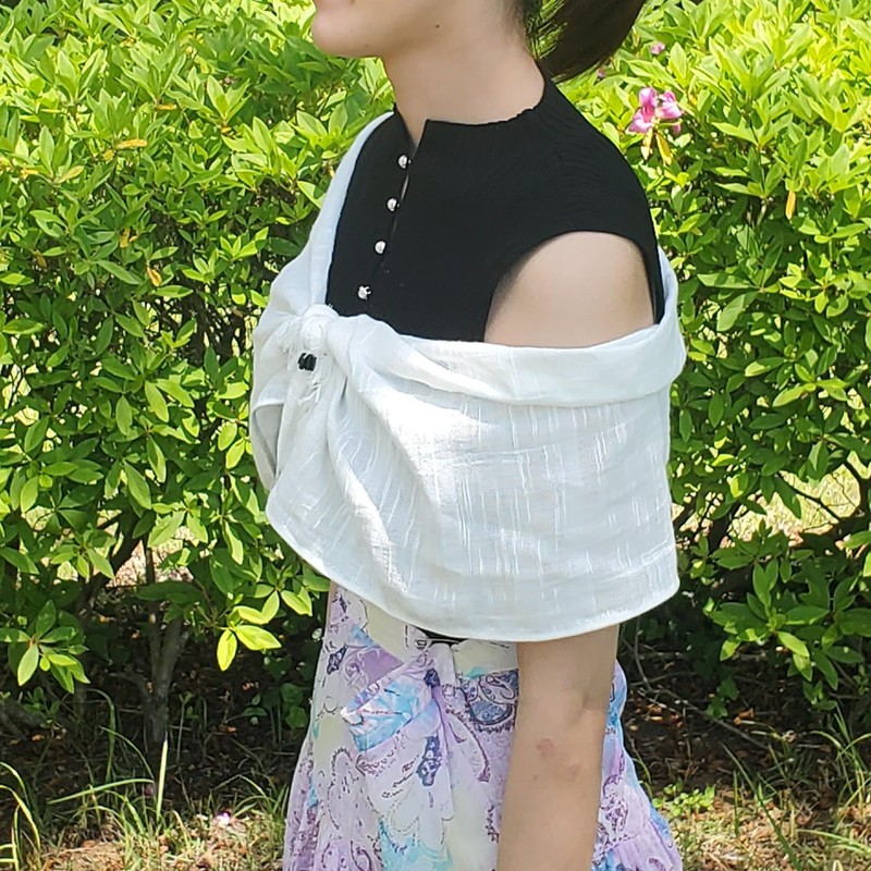 WKG Cotton Scarf, Made in Senshu, Made in Japan, Approx.