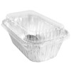 Handi-Foil 1 lb. Aluminum Foil Small Mini-Loaf Bread Pan w/Clear