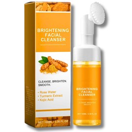 Turmeric Kojic Acid Foaming Cleanser, Turmeric Face Wash, Deep Cleansing Foaming Turmeric Oil Cleanser, Ultra-Gentle Clean And Clear Cleanser For Acne Prone Skin, Remove Impurities & Control Shine
