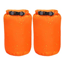 2 Pcs Dry Bags Lightweight Dry Sacks Waterproof 10L/20L/40L/70L Floating Bag Drifting Bag Ultimate Dry Sack for Outdoor Hiking Fishing Water Sports(10L Orange)