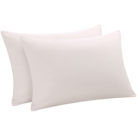 PiccoCasa Bamboo Cushion Cover 40 x 60 cm Cooling Cushion Covers Set of 2 with Zip Breathable Ultra Soft Cooling Pillow Sleeping Pillow Beige 40 x 60 cm