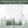 60 Sheet Forest Stationery Letterhead Paper Watercolor Forest Writing Paper