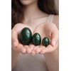 Nephrite Jade Stone Eggs Set of 3 Natural Jade 100%