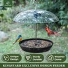 Kingsyard Adjustable Platform Bird Feeder for Outdoors Hanging, Metal Tray