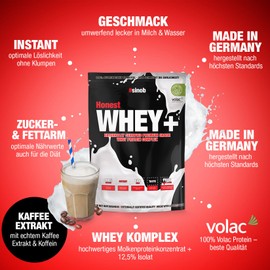 Honest Whey Protein (Iced Coffee) 1 x 820 g. 12.5% Isolate Content. Instant Soluble Protein Powder with BCAA & EAA