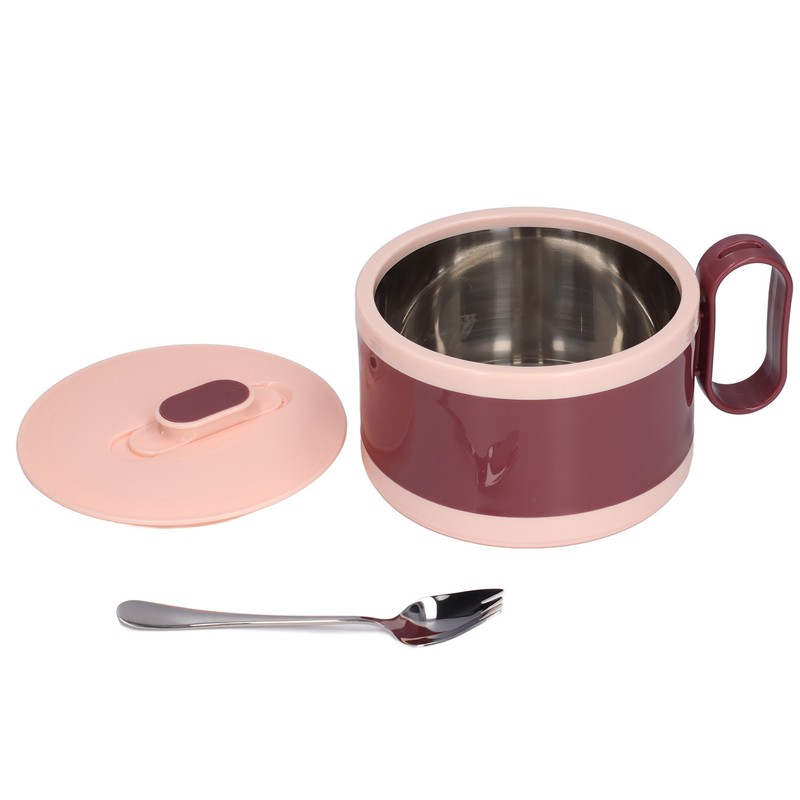 Stainless Steel Ramen Bowl Double Insulation Instant Noodle Bowl with