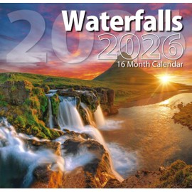 2026 Waterfalls Full Size Wall Calendar for Planning, Scheduling, and Organizing