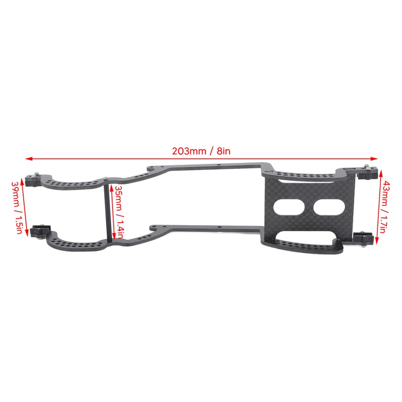 Carbon Fiber Chassis Kit LCG Frame Girder for TRX4M Defender