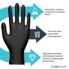 UNIGLOVES PRO.TECT Black Diamond HD, Nitrile Disposable Gloves, Beaded Cuff,