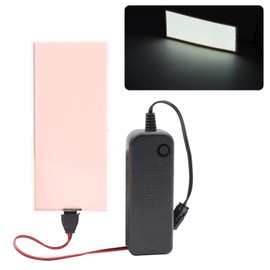 [3 Modes]jose2015 12X5CM Electroluminescent EL Panel Light White,3V Flexible EL Panel Backlight Decorations Light for Cosplay/Party/Decorate Light/Car/Advertising(with Battery Inverter)