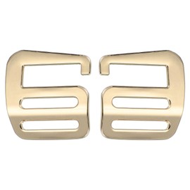 PATIKIL G Hook Webbing Slide Buckles 25mm, 1 Pair Metal G Hooks Webbing Buckles Clips Adjustable Buckle for Backpack Luggage Straps Webbing Outdoor Belt Hardware, Gold