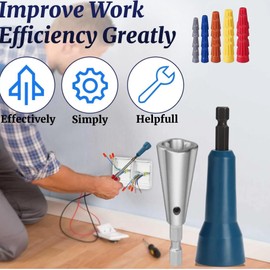 Wire Nut Twister,Wire Twister Tool for Drill,Wire Nut Twiter for Drill,Spin Twist Wire Connector Socket,Wire Connector Driver with 1/4", Wire Twisting Tool for Electrical Power Drill (Blue, 3pack)