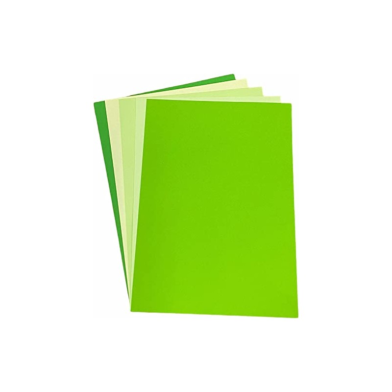 DJP 80GM Green Shade Tint Paper Pack - 5 Colours,100