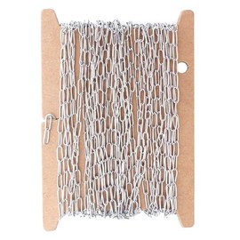 THREENEST 16.4-Feet Width 2.5mm Stainless Steel Paperclip Chains, Soldered Cable Long Craft Chain for Necklace Bracelet Earring Jewelry Making (2200-5M)