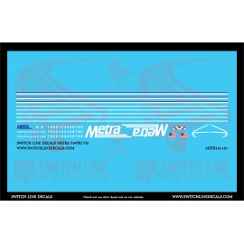 Switch Line Decals N Scale Metra F59PHI V2 Locomotive Decal Set