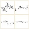AIBOO 6-Light Adjustable Dimmable Track Lighting Kit, Flexible Foldable Arms,Satin