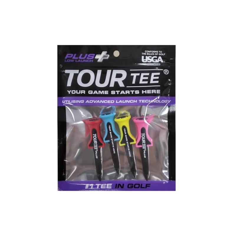 Tour Tee PLUS LOW LAUNCH Golf Tees 4 Pack