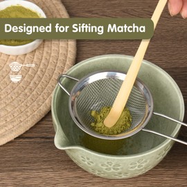WuikerDuo Premium Matcha Set with Matcha Whisk & Bowl - 7-Piece Complete Set for Traditional Matcha Preparation, Latte & Desserts, Stylish Gift Set for Tea Lovers