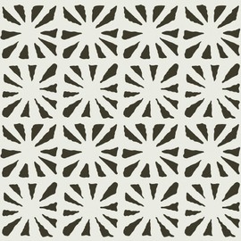 Fiula Peel and Stick Wallpaper Geometric Boho Wallpaper Black Beige Contact Paper 393 "x17.3" Self-Adhesive Wallpaper Vintage for Bedroom Waterproof Removable Shelf Liner Decal Vinyl Roll