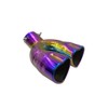 idain 2.5 inch Inlet Dual Exhaust Tips Muffler Tip,Chrome Heart-Shaped