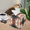 ZFRXIGN Southwestern Tissue Box Cover PU Leather Square Tissue Box