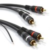 2 x RCA Shielded RCA Audio Cable Oxygen Free Copper