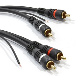 2 x RCA Shielded RCA Audio Cable Oxygen Free Copper & Tag Wire 2 m [2 Metres/2 m]