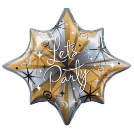 Qualatex, Betallic Happy New Year Jumbo New Year's Eve Champagne Foil Mylar Party Event Balloons - 29" Let's Party!