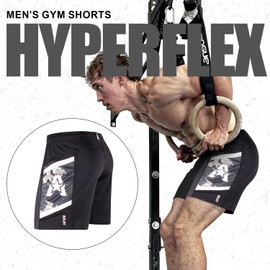 Anthem Athletics Hyperflex - Pantalones cortos de entrenamiento cruzado para hombre de 7 pulgadas, Ónix y camuflaje verde G2, Small