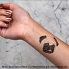 4 x 'Pug Face' Temporary Tattoos (TO00046345)