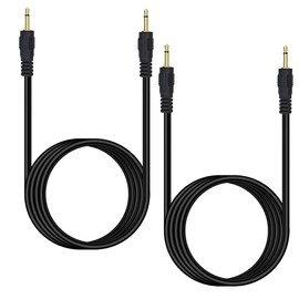 Seadream 2Pack 2.5mm Mono Male to Male Audio Cable TS (2 Conductor) (6FT M to M)