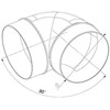Ducting Pipe 90 Degree Elbow Hose Ventilation Round Tube Bend