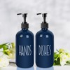 Dish Soap Dispenser for Kitchen - 16 OZ Glass Hand