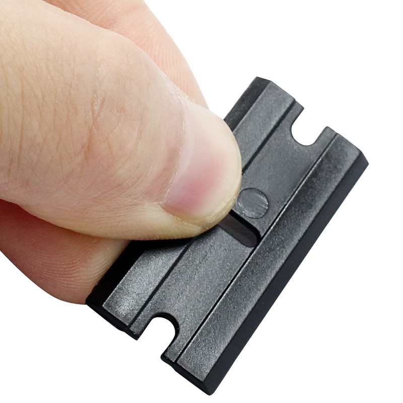 PHITUODA 100pcs Plastic Razor Blades, Double Edged Plastic Blades, Safety
