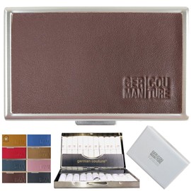 [8 Colors] GC Edelmetall Case compatible with Iqos 3 Heets Duo Iluma one Terea case with genuine leather, Choco Brown