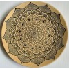 NOW DESIGNS DANICA PLATE 8.5" ‘MANDALA’ NATURAL/NAVY  Stoneware NEW