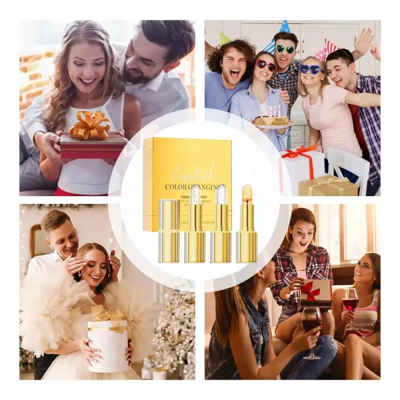 Pintalabios De Color Cambiante Brillo Labial Duradero Cambia
