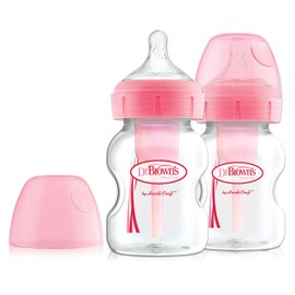 Dr Brown's 5Oz/150Ml Pp Wide-Neck Options+ Bottle (Pink) 2-Pack