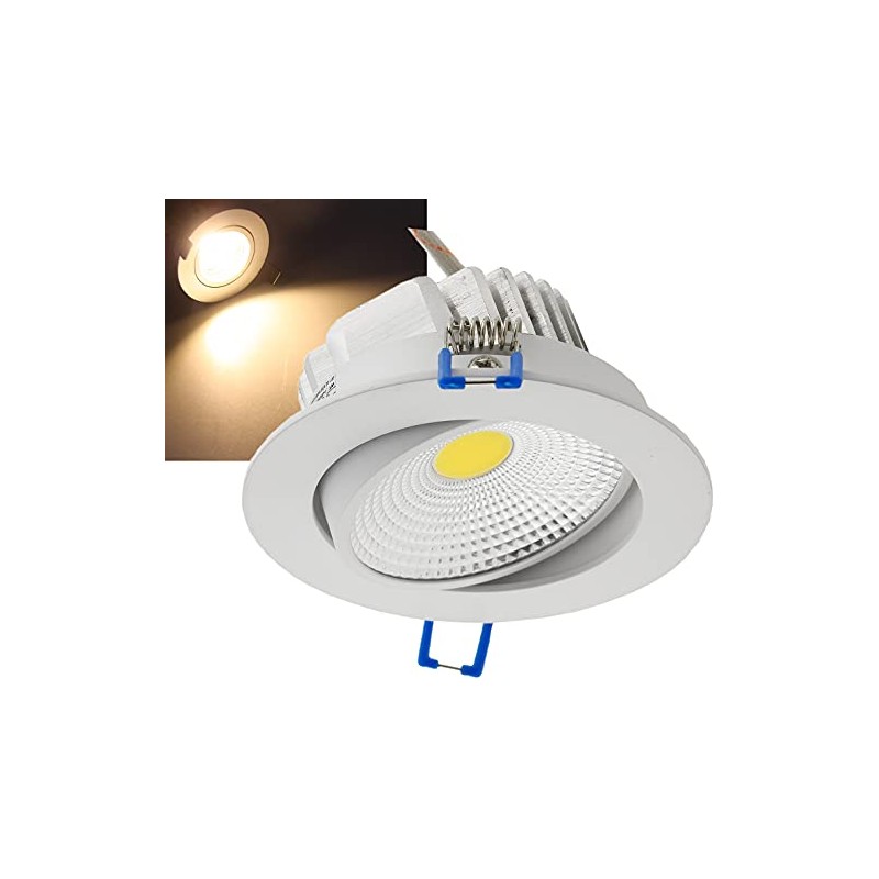 COB LED Recessed Luminaire "- 7" White 7W 450lm Warm