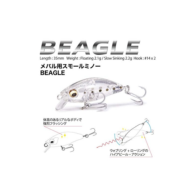 Megabass Beagle (SS) Clear Silver Glitter Lure