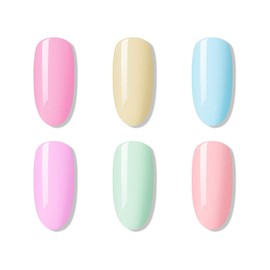 Bluesky Gel Nail Polish Set, Complete Pastel Neon Collection, 6 x 10 ml, Pink, Yellow, Blue, Purple, Green, Peach (Requires Curing Under UV LED Lamp)