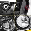 Mayello-autoem Pair Black Headlights For 01-04 Nissan Frontier XE/SE Left&Right